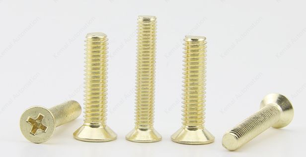 Golden Flat Head Screws M3*100